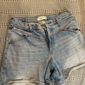 Abercrombie & Fitch CURVE LOVE Blue Denim Shorts
